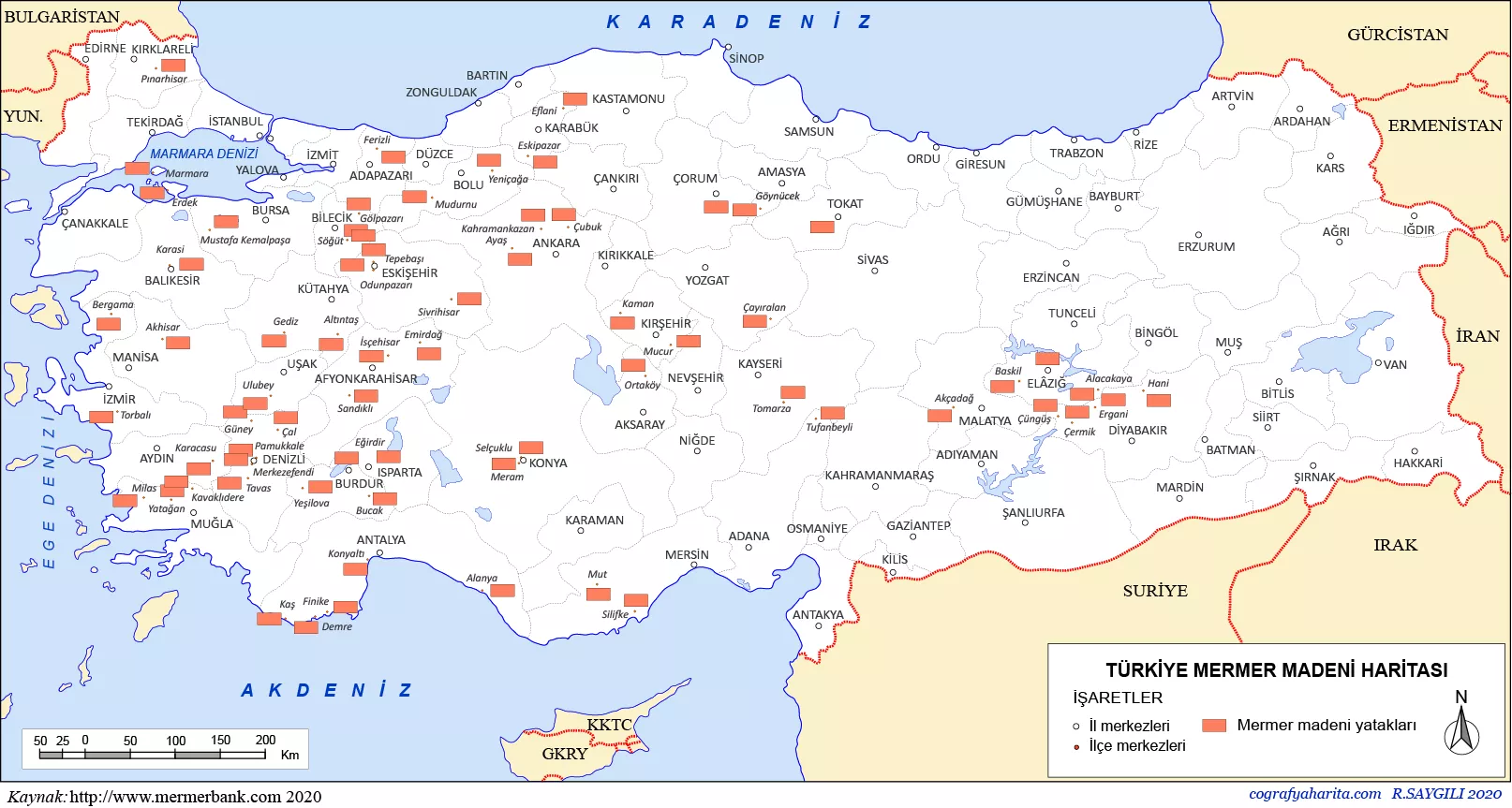 Türkiye'nin Mermer Maden Haritası